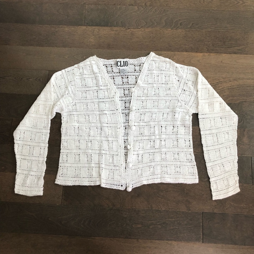 Crochet Button Up Cardigan